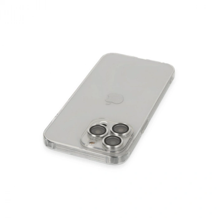 Apple İphone 13 Pro Max Kılıf Luko Lens Silikon - Gümüş