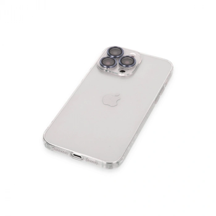 Apple İphone 13 Pro Max Kılıf Luko Lens Silikon - Sierra Blue