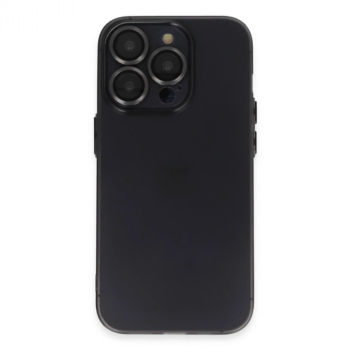 Apple İphone 13 Pro Max Kılıf Luko Lens Silikon - Siyah