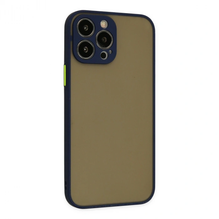 Apple İphone 13 Pro Max Kılıf Montreal Silikon Kapak - Lacivert