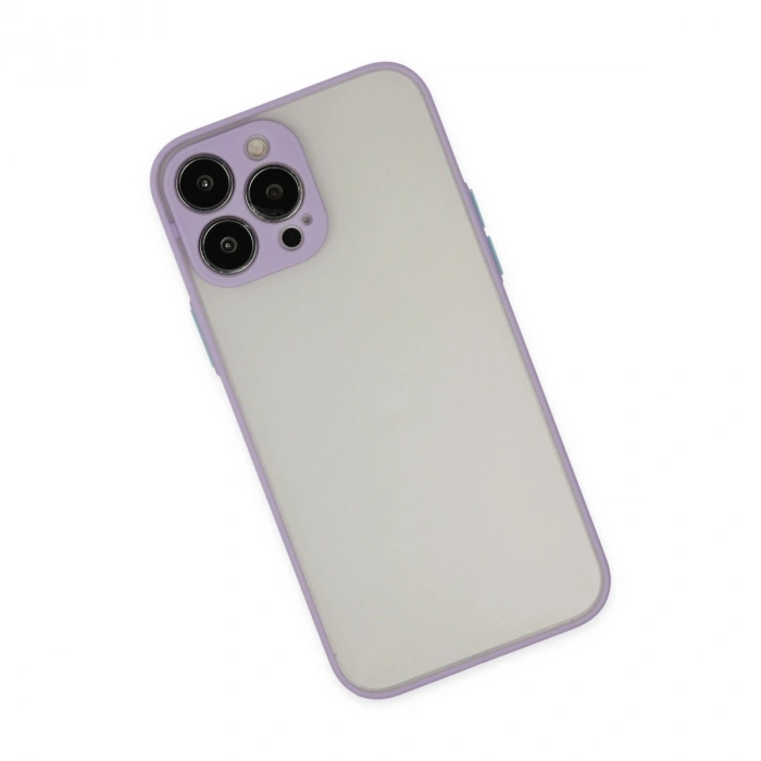 Apple İphone 13 Pro Max Kılıf Montreal Silikon Kapak - Mor