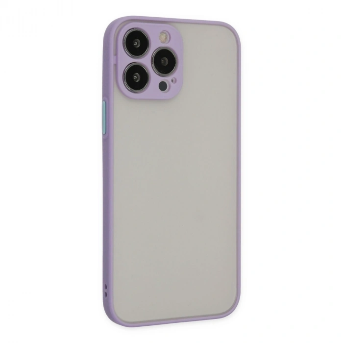 Apple İphone 13 Pro Max Kılıf Montreal Silikon Kapak - Mor