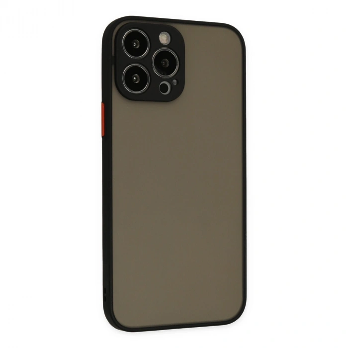 Apple İphone 13 Pro Max Kılıf Montreal Silikon Kapak - Siyah