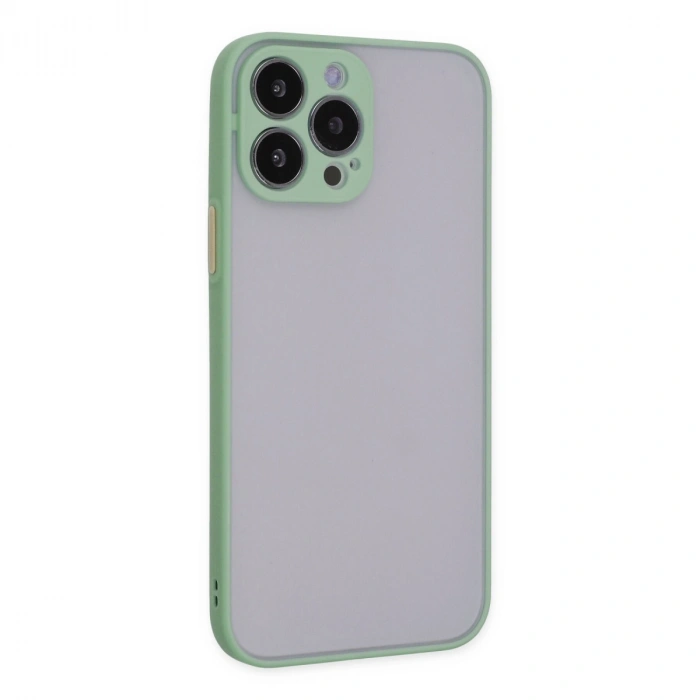 Apple İphone 13 Pro Max Kılıf Montreal Silikon Kapak - Turkuaz