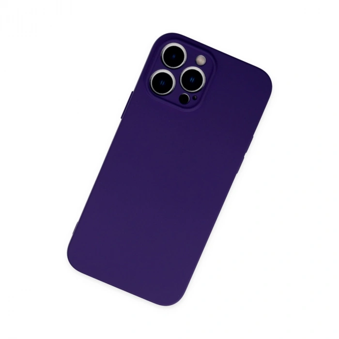 Apple İphone 13 Pro Max Kılıf Nano İçi Kadife Silikon - Mor