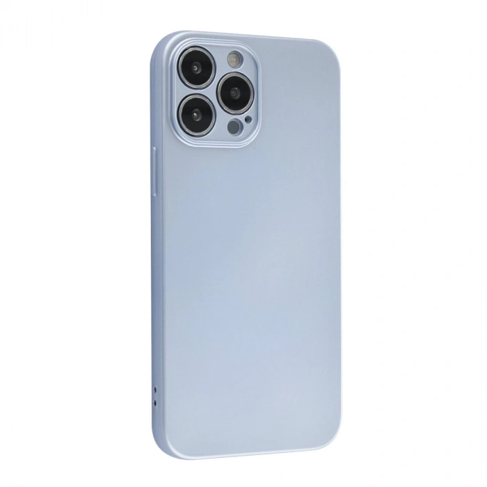 Apple İphone 13 Pro Max Kılıf Nano İçi Kadife Silikon - Sky Blue