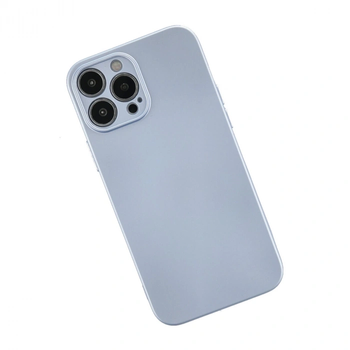 Apple İphone 13 Pro Max Kılıf Nano İçi Kadife Silikon - Sky Blue