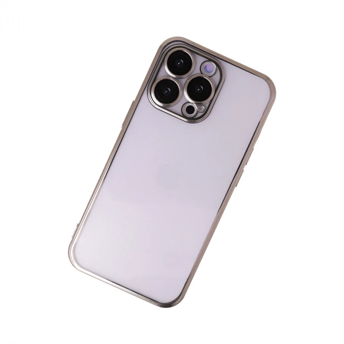 Apple İphone 13 Pro Max Kılıf Razer Lensli Silikon - Gold