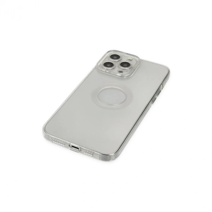 Apple İphone 13 Pro Max Kılıf Santa Lens Silikon - Şeffaf