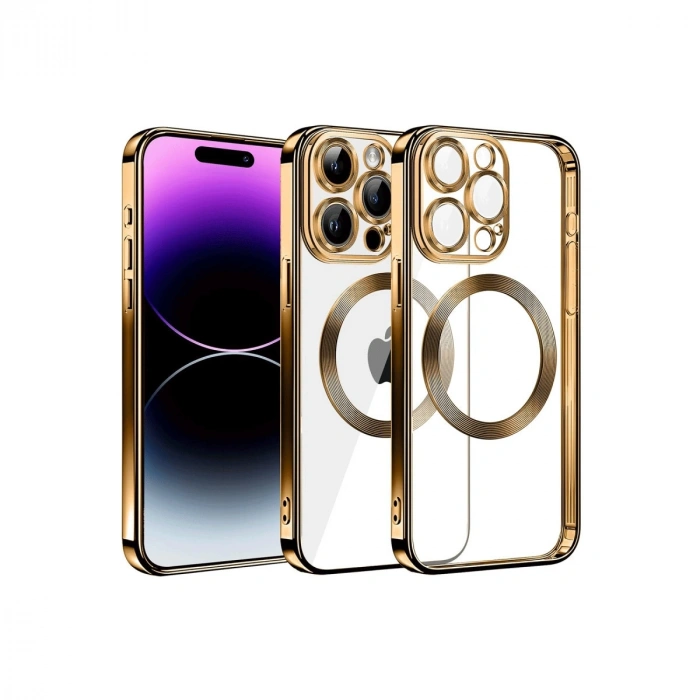 Apple İphone 13 Pro Max Kılıf Slot Silikon - Gold