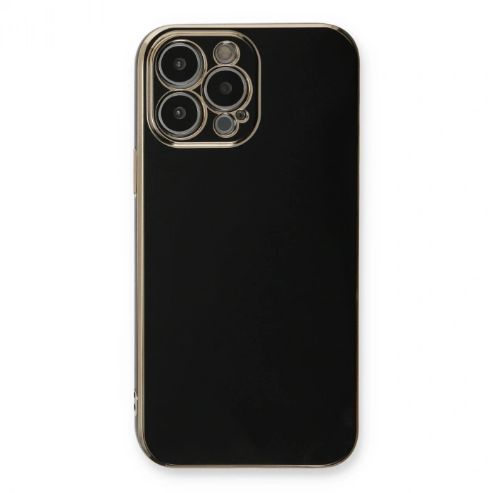 Apple İphone 13 Pro Max Kılıf Volet Silikon - Siyah