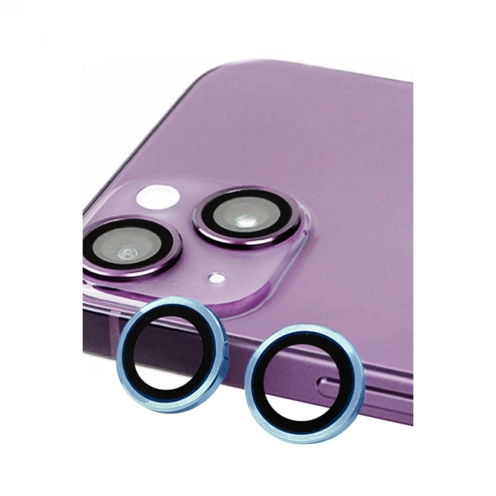 Apple İphone 13 Raze Metal Kamera Lens - Mavi