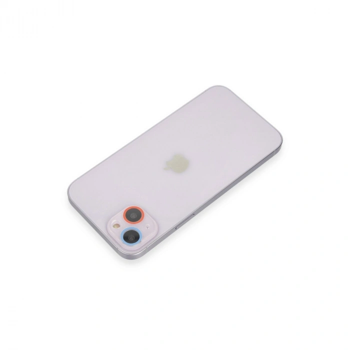 Apple İphone 13 Renkli Kamera Lens Koruma Cam - Pembe-mavi