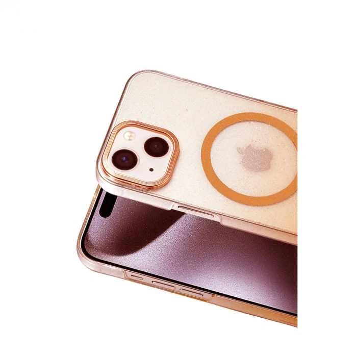 Apple İphone 14 Glossy Magsafe Kapak - Turuncu