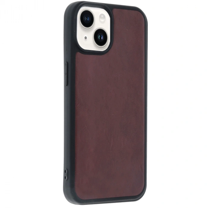 Apple İphone 14 Kılıf Aras Deri Kapak - Bordo
