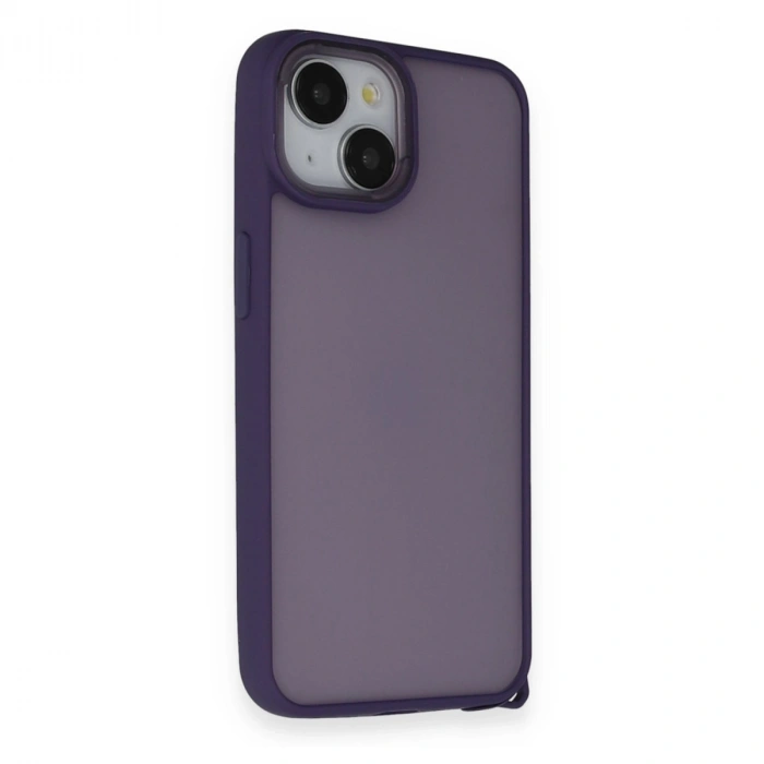 Apple İphone 14 Kılıf Elegant Kapak - Derin Mor