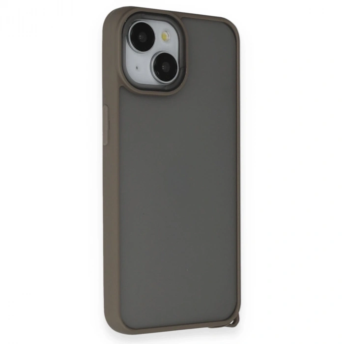 Apple İphone 14 Kılıf Elegant Kapak - Titan Gri