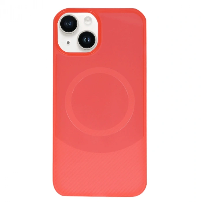 Apple İphone 14 Kılıf Maya Karbon Kapak - Kırmızı