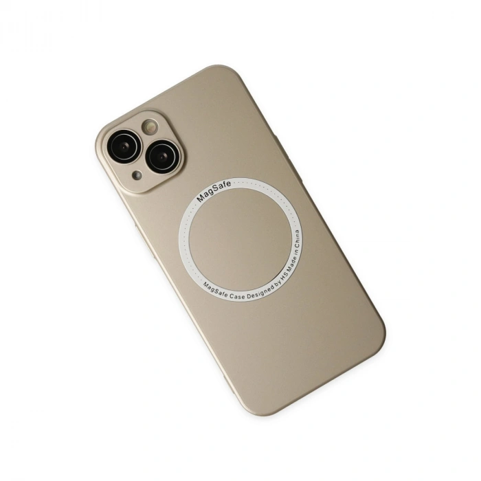 Apple İphone 14 Plus Kılıf Jack Magneticsafe Lens Silikon - Gold