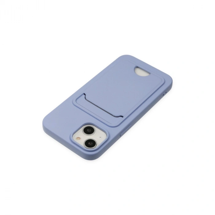 Apple İphone 14 Plus Kılıf Kelvin Kartvizitli Silikon - Lila