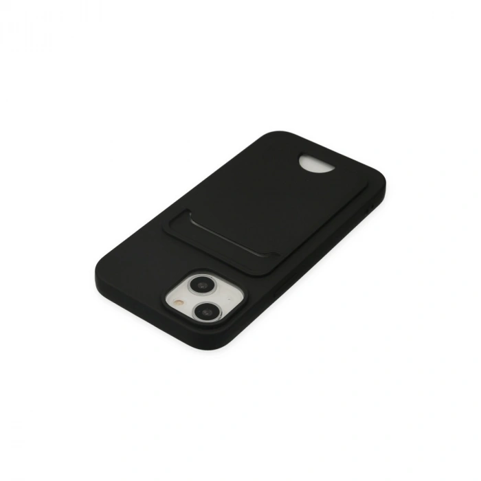 Apple İphone 14 Plus Kılıf Kelvin Kartvizitli Silikon - Siyah