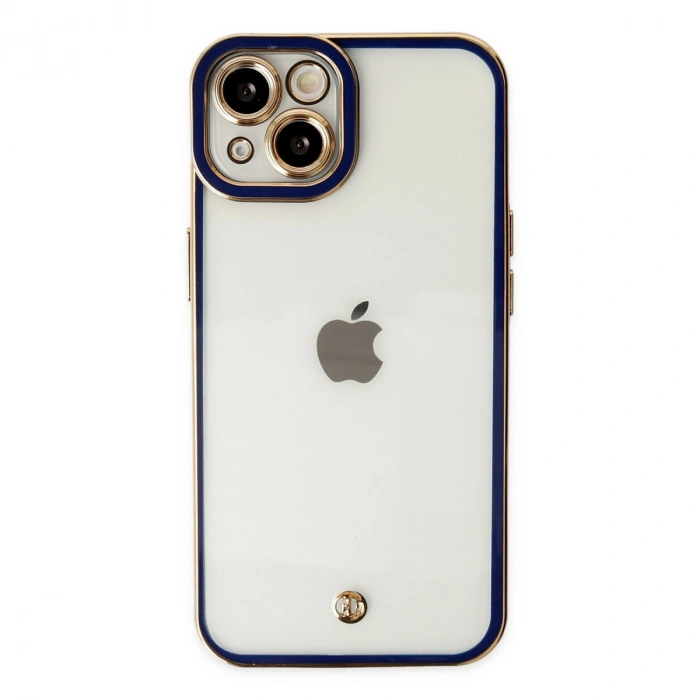 Apple İphone 14 Plus Kılıf Liva Lens Silikon - Mavi