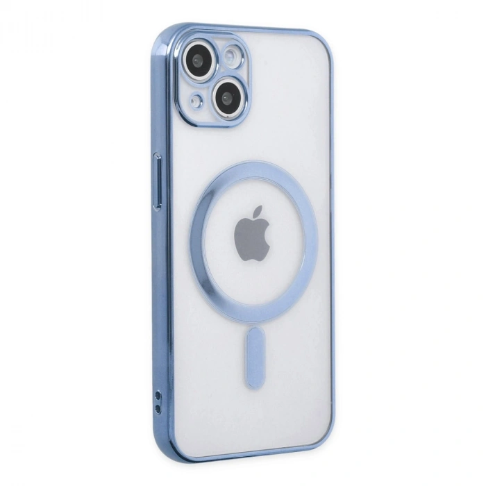 Apple İphone 14 Plus Kılıf Magneticsafe Lazer Silikon - Sierra Blue