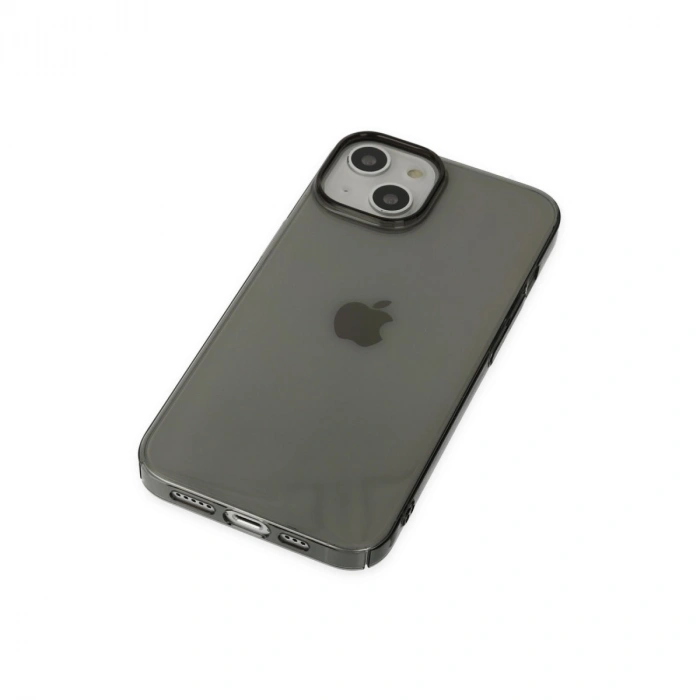 Apple İphone 14 Plus Kılıf Pc Sert Şeffaf Kapak - Siyah