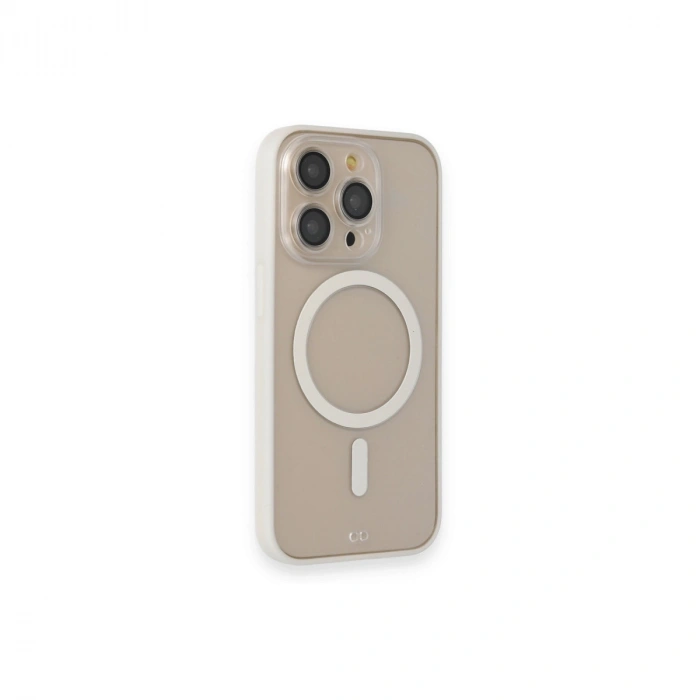 Apple İphone 14 Pro Kılıf Grand Magneticsafe Kapak - Beyaz