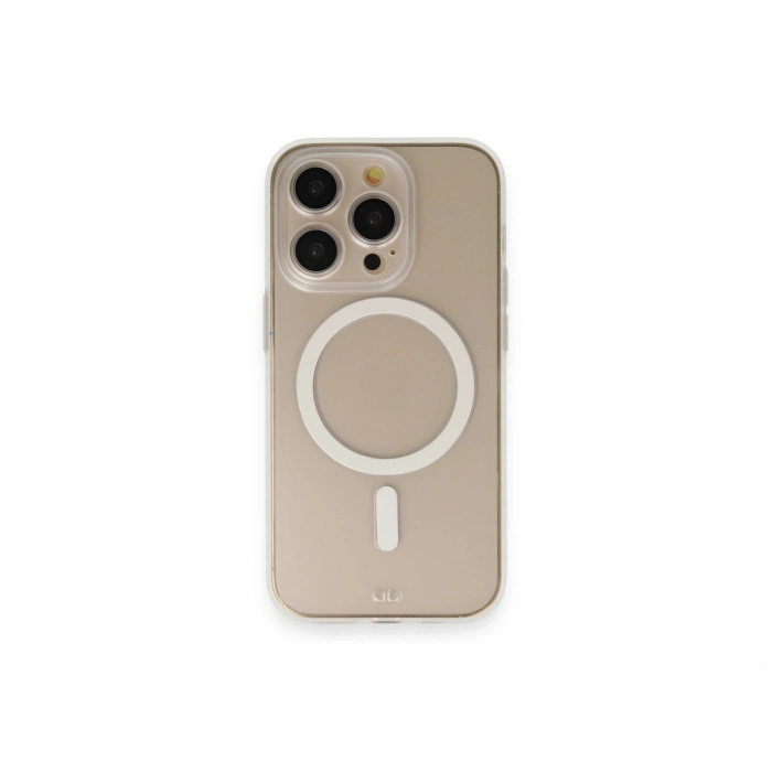 Apple İphone 14 Pro Kılıf Grand Magneticsafe Kapak - Şeffaf