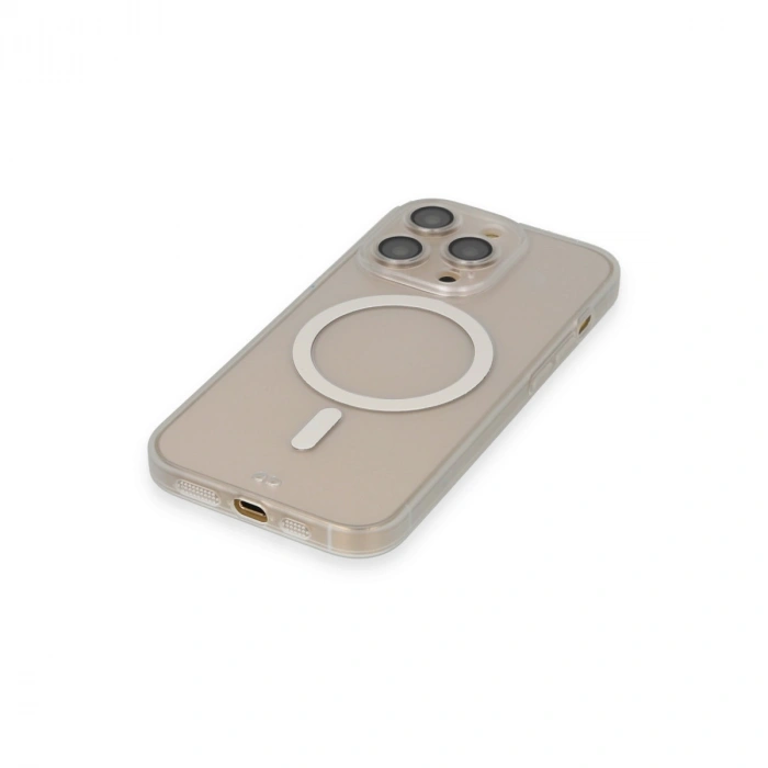 Apple İphone 14 Pro Kılıf Grand Magneticsafe Kapak - Şeffaf
