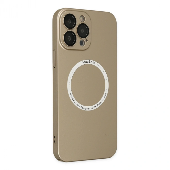 Apple İphone 14 Pro Kılıf Jack Magneticsafe Lens Silikon - Gold