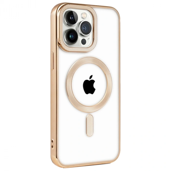 Apple İphone 14 Pro Kılıf Kronos Magsafe Kapak - Gold