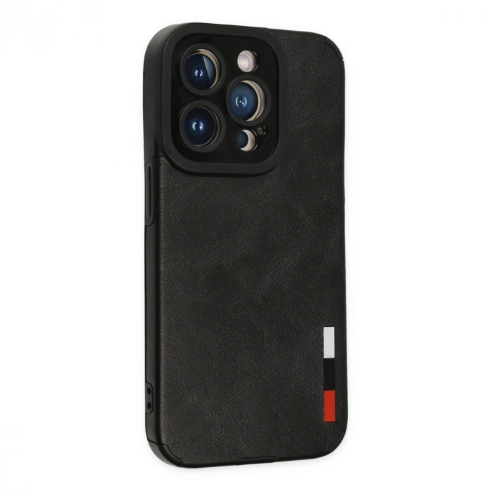 Apple İphone 14 Pro Kılıf Loop Deri Silikon - Siyah