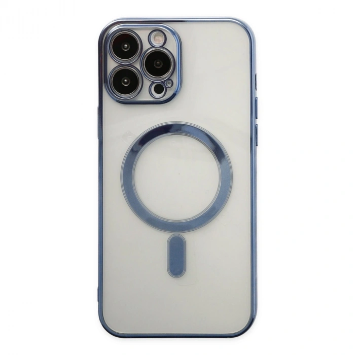 Apple İphone 14 Pro Kılıf Magneticsafe Lazer Silikon - Sierra Blue