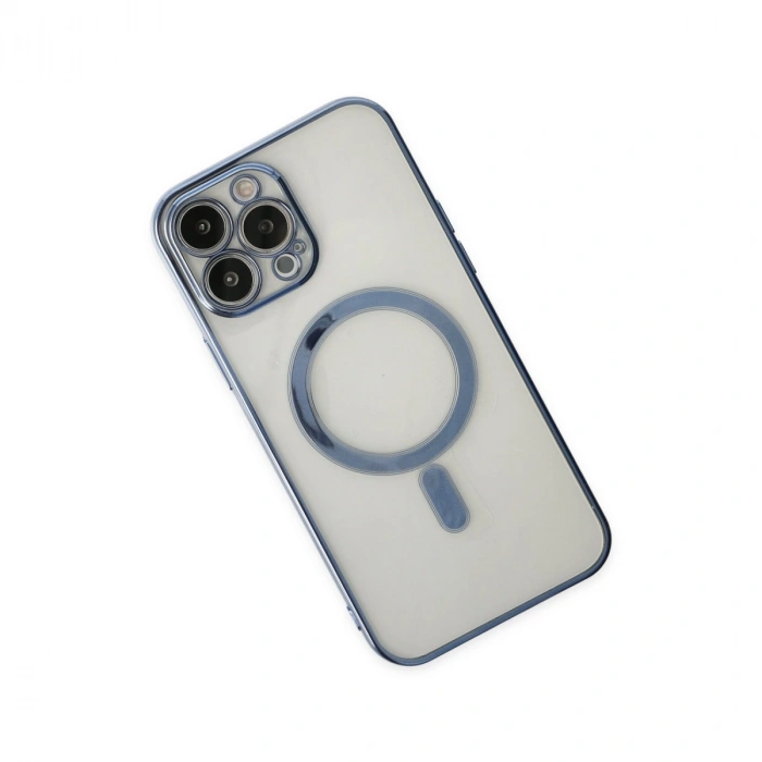 Apple İphone 14 Pro Kılıf Magneticsafe Lazer Silikon - Sierra Blue
