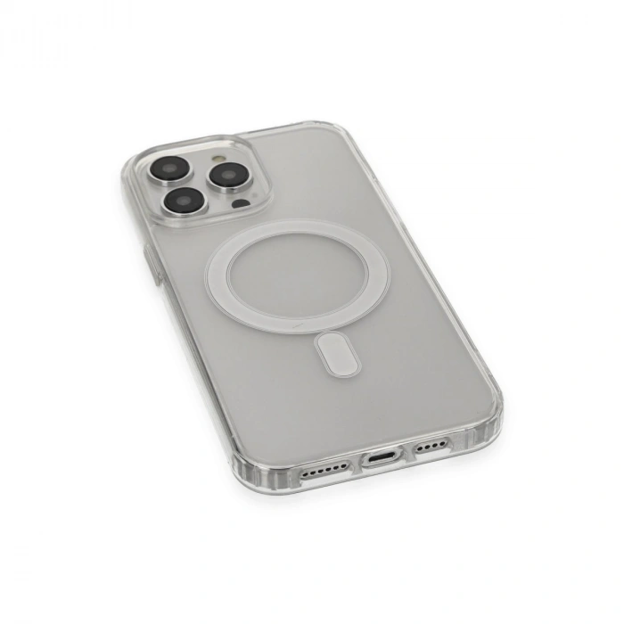 Apple İphone 14 Pro Kılıf Matte Şeffaf Magneticsafe - Şeffaf