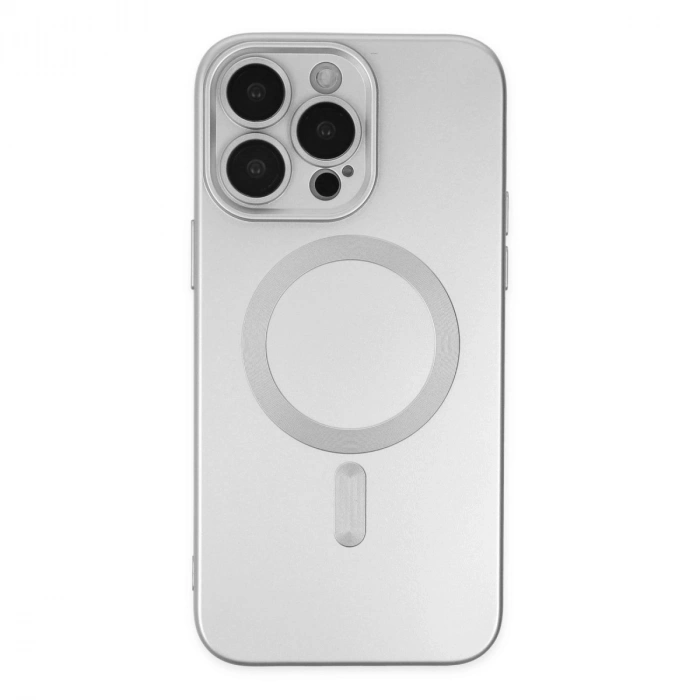 Apple İphone 14 Pro Kılıf Moshi Lens Magneticsafe Silikon - Gümüş
