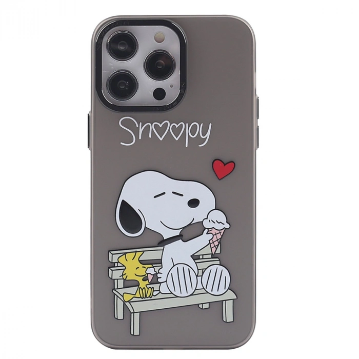 Apple İphone 14 Pro Kılıf Prada Desenli Kapak - Prada Siyah - 2