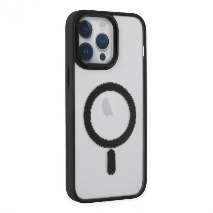 Apple İphone 14 Pro Kılıf Room Magneticsafe Silikon - Siyah