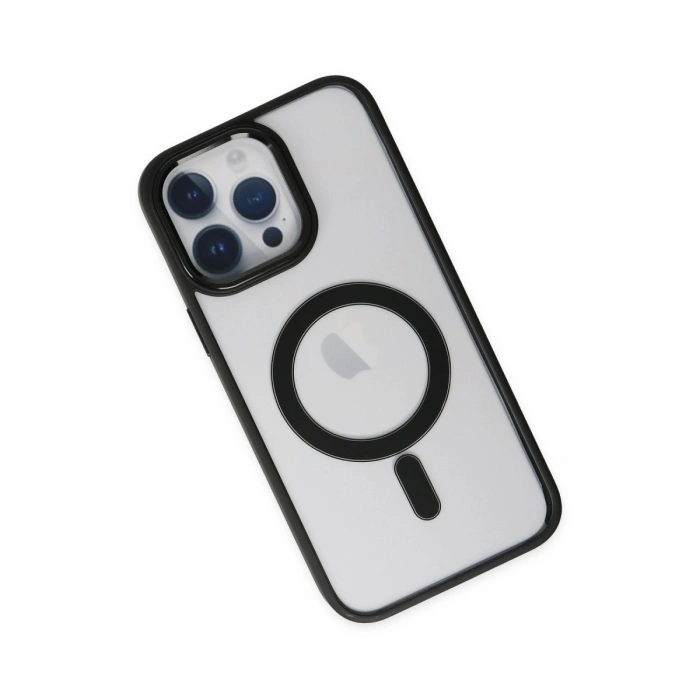 Apple İphone 14 Pro Kılıf Room Magneticsafe Silikon - Siyah