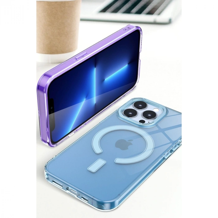 Apple İphone 14 Pro Kılıf Troy Magsafe Kapak - Sarı