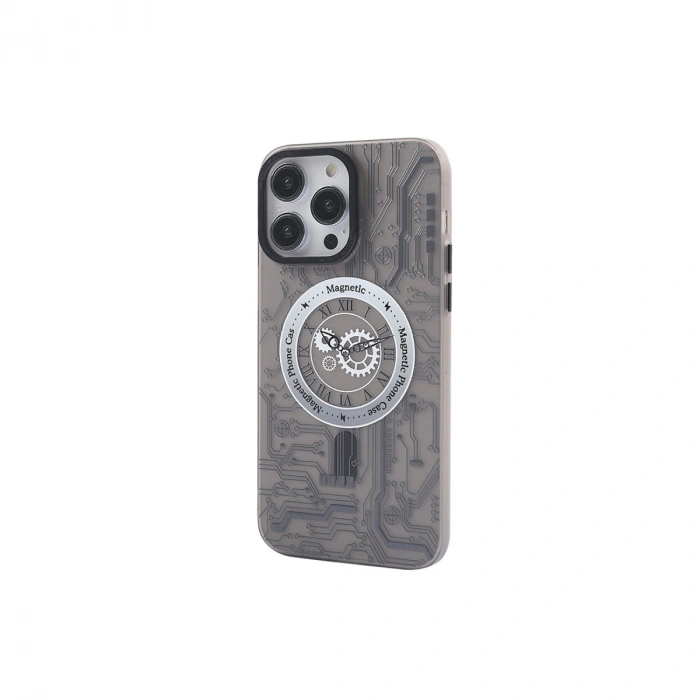 Apple İphone 14 Pro Max Kılıf Apollo Magneticsafe Desenli Kapak - Apollo Siyah - 1