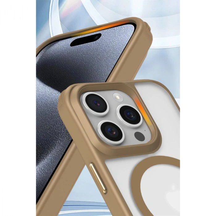 Apple İphone 14 Pro Max Kılıf Enka Magsafe Silikon Kılıf - Şeffaf