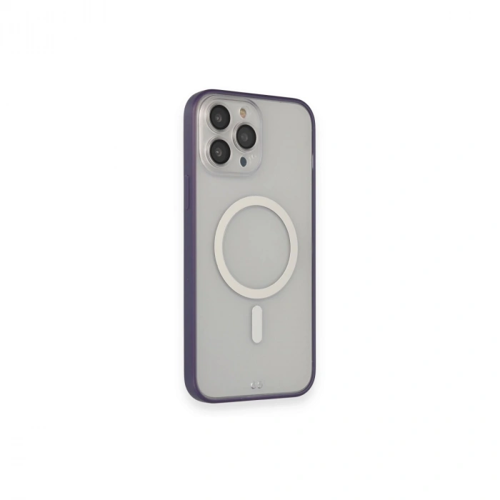 Apple İphone 14 Pro Max Kılıf Grand Magneticsafe Kapak - Mor
