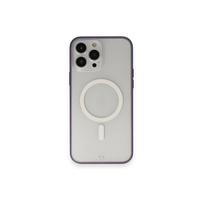 Apple İphone 14 Pro Max Kılıf Grand Magneticsafe Kapak - Mor