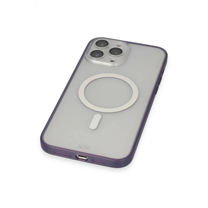 Apple İphone 14 Pro Max Kılıf Grand Magneticsafe Kapak - Mor