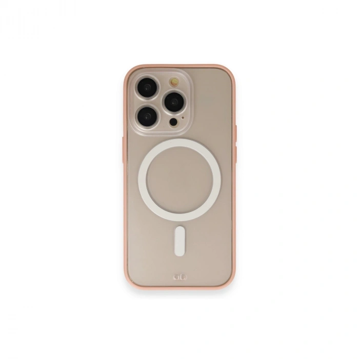 Apple İphone 14 Pro Max Kılıf Grand Magneticsafe Kapak - Pembe