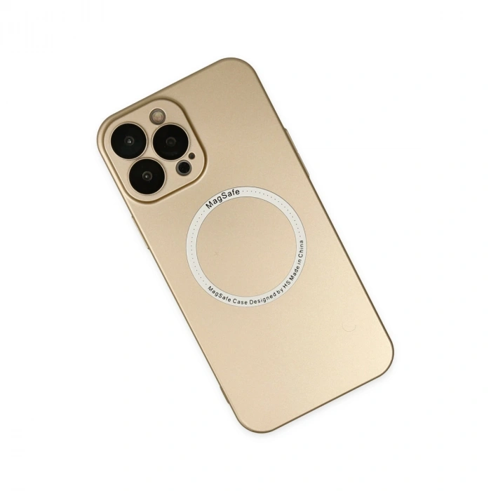 Apple İphone 14 Pro Max Kılıf Jack Magneticsafe Lens Silikon - Gold