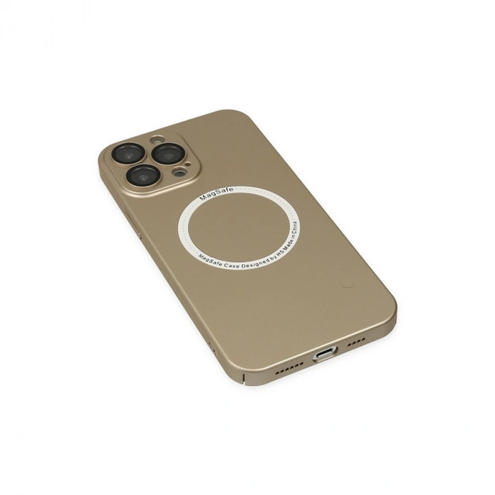 Apple İphone 14 Pro Max Kılıf Jack Magneticsafe Lens Silikon - Gold